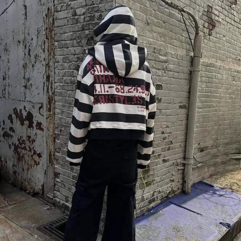 Podzimní a zimní pouliční hip-hopový trend dvouvrstvá čepice potisk pánská a dámská mikina s kapucí