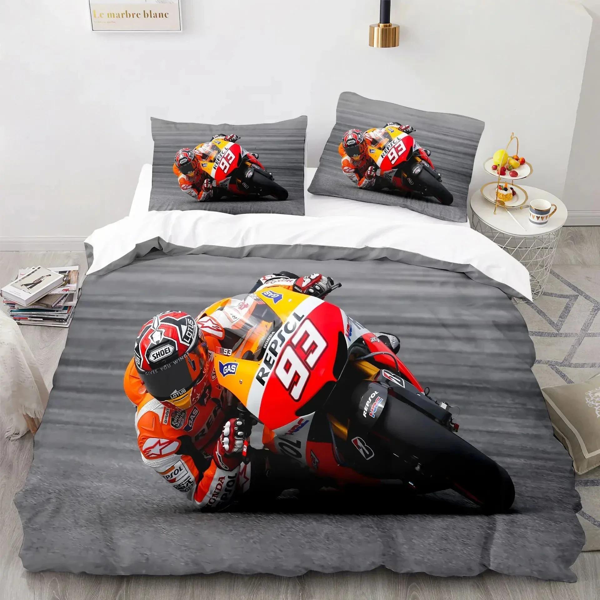 

3D Print Marc Marquez 93 Комплект постільної білизни Підодіяльник Постільний комплект Підодіяльник Наволочка Підодіяльник king Queen Size Постільна білизна для дорослих хлопчиків US Full 200x230cm