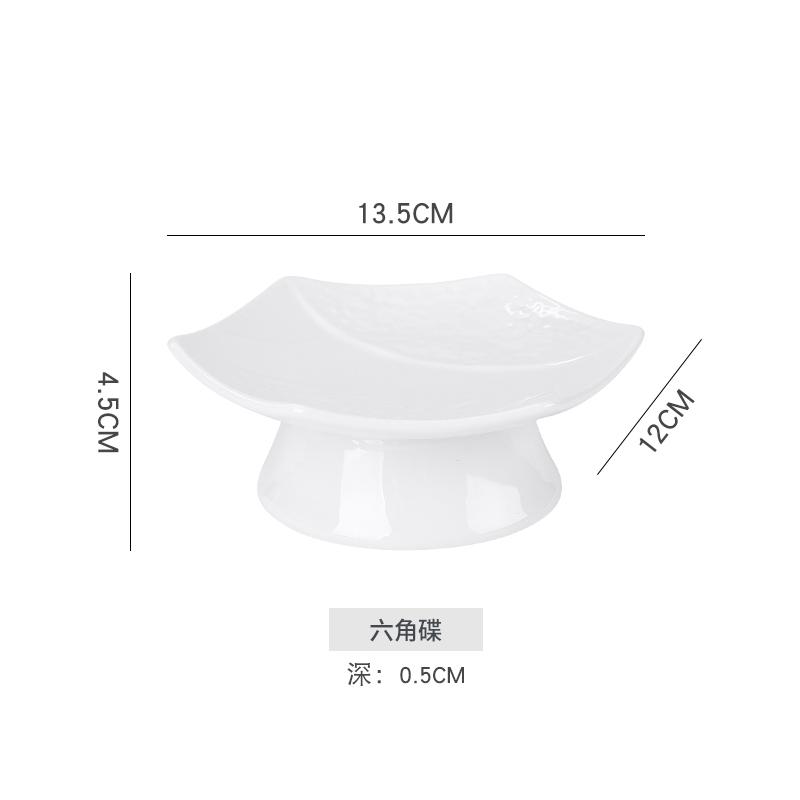 

High footed tea snacks cold dishes Buddhist mood Sacrificial Plate Hotel club creative tableware high plates Dim sum snack plate