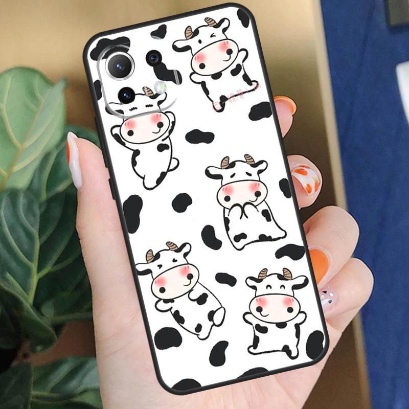 Milk Cow Skin Print Luxury Case For Xiaomi 15T 14T 13T Pro 14 15 Ultra 17 Pro Max POCO X7 F8 Pro X5 X6 F5 F6 F7 Coque