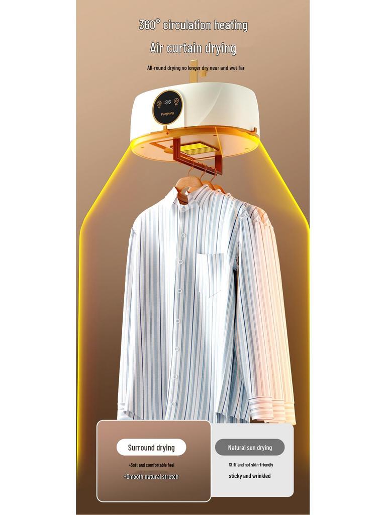 Portable Foldable Clothes Dryer with Remote Control & Negative Ion Disinfection