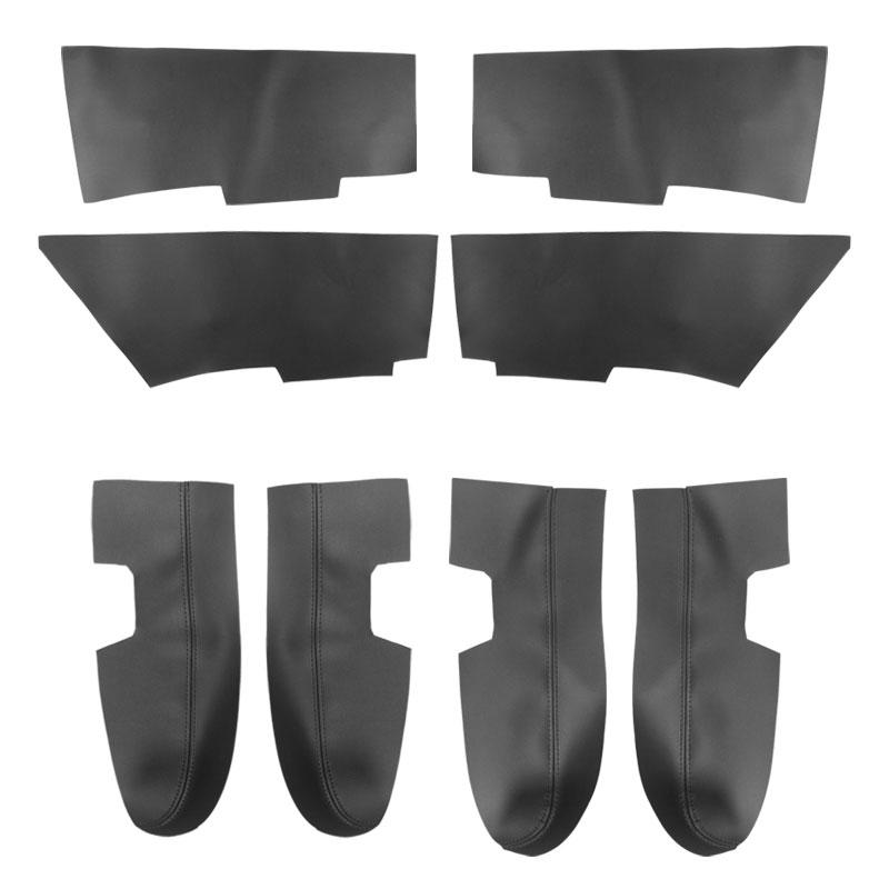 4 unidades de couro de microfibra protetores do painel da porta interior/porta braço capa guarnição para Kia Spectra Cerato 2005 2006 - 2010 2011