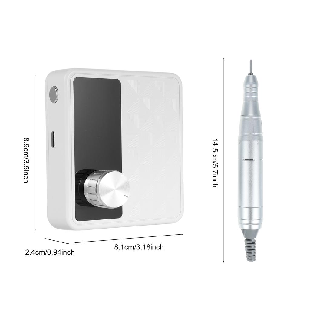 Cordless Nail Drill Machine Kit Electric Nail Drill Polish Kit 30,000RPM Rechargeable Nail Drill