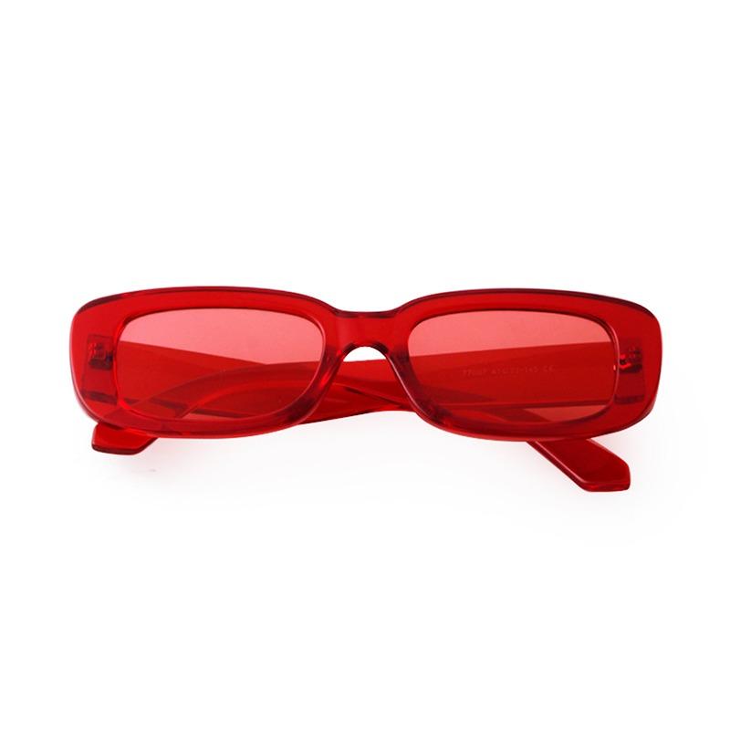 Classic Vintage Tortoiseshell Blue Rectangle Sunglasses Women Men Retro Orange Lens Narrow Sun Glasses UV  S7H