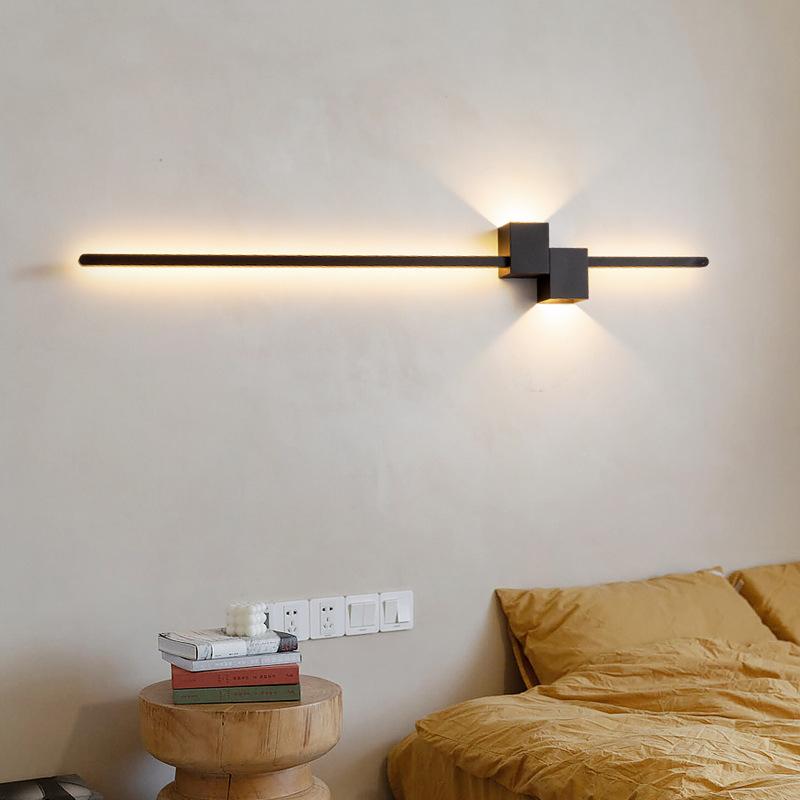 Modern Minimalist LED Indoor Wall Lamp Line Lamp Long Strip Wall Light TV Background Wall Bedroom Living Room Aisle Hallway Lamp