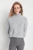 Women's Fashionable Stylish Sweater Emerald Green Soft Textured Wide Fit Knitwear Sweater