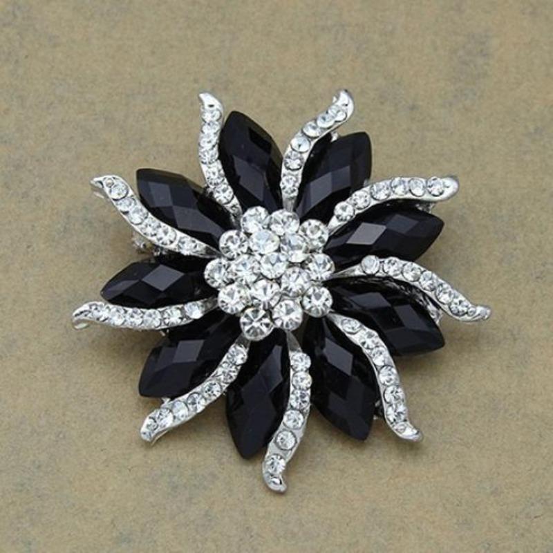 

Женский рождественский подарок Blossom Flower Brooch Black Collar Pin