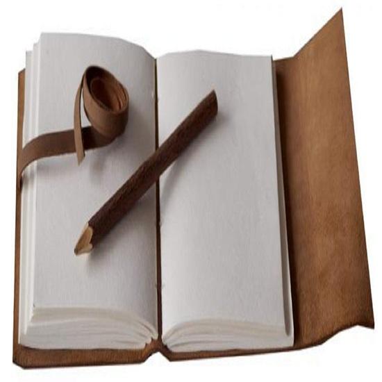 Leather Diary Embossed With Leaf of Tree Handmade Leather Bound Diary cum Notepad for Men and Women Plain Paper