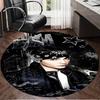 1PC Tokyo-Hotel Music Round Rug, Non-slip Chair Mat, Home Decor, Circle Carpet Perfect for Office, Bedroom, Living Room,Christmas Gift