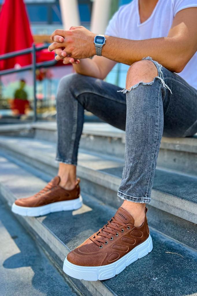 Chekich H New Collection CH105 Cronus Men Shoe White Black Brown Tan