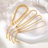 Vnox Maximalist Gold Plated Ball Beads Chain Anklet For Women, Stainless Steel Stacked Thick Thin Chain, Foot Leg Jewelry Gifts