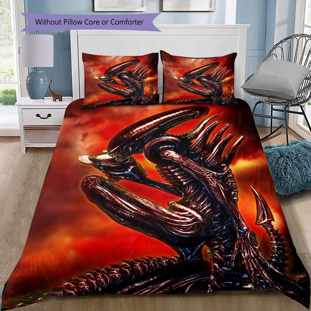 Cartoon Pattern Bedding Quilt Set Quilt Cover Pillowcase Home Decoration Birthday Gift (1 * Duvet Cover + 2 * Pillowcase, Without Core)