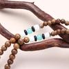 Boho Party Lucky Gift Ethnic Jewelry Nepal Necklace Mala Wood Bead Horn Fish Pendant Buddhist