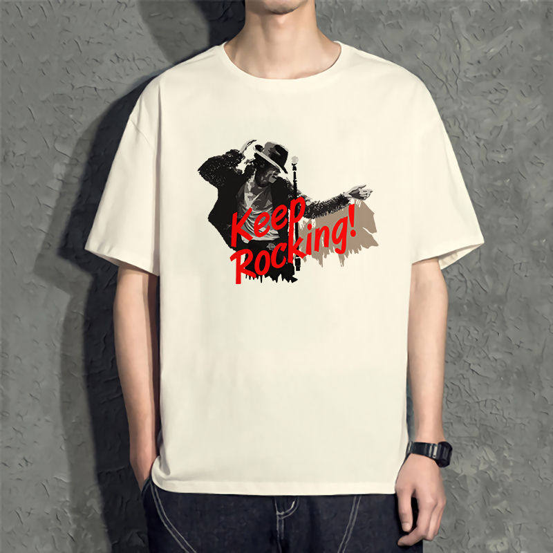 Michael Jackson Commemorative Printed Short Sleeve Vintage Clothing for Men and Women TShirts