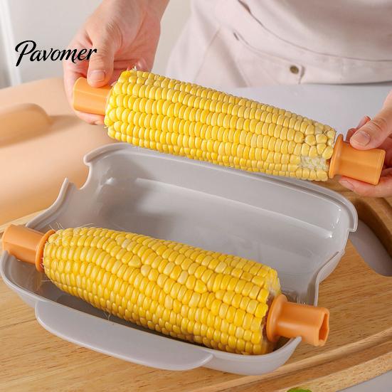 Quick Breakfast Corn Maker Microwave Steamer Container, Food Grade PP Cooker for Baking Sweet Potato Egg Custard, Reusable Kitchen Gadget Fast Cooking