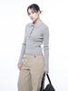 Chaenseseunoi Soft Slim Button Collar Knit Gray/W243Tp08Gr