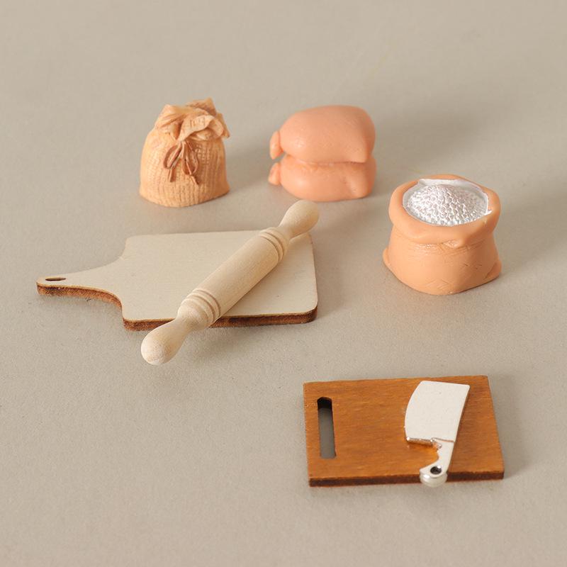 Dollhouse Mini Kitchenware Set: Miniature Food, Play Stove, Vegetables, Utensils, DIY Ornaments