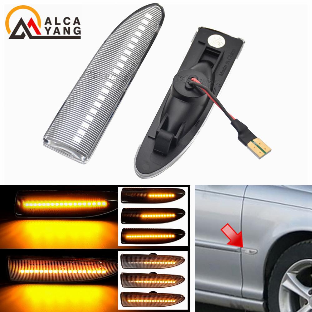Dynamic LED Side Marker Lights Flowing Turn Signal Light Side Repeater Lamp 12V Panel Lamp for Jaguar X-Type 2002-2009