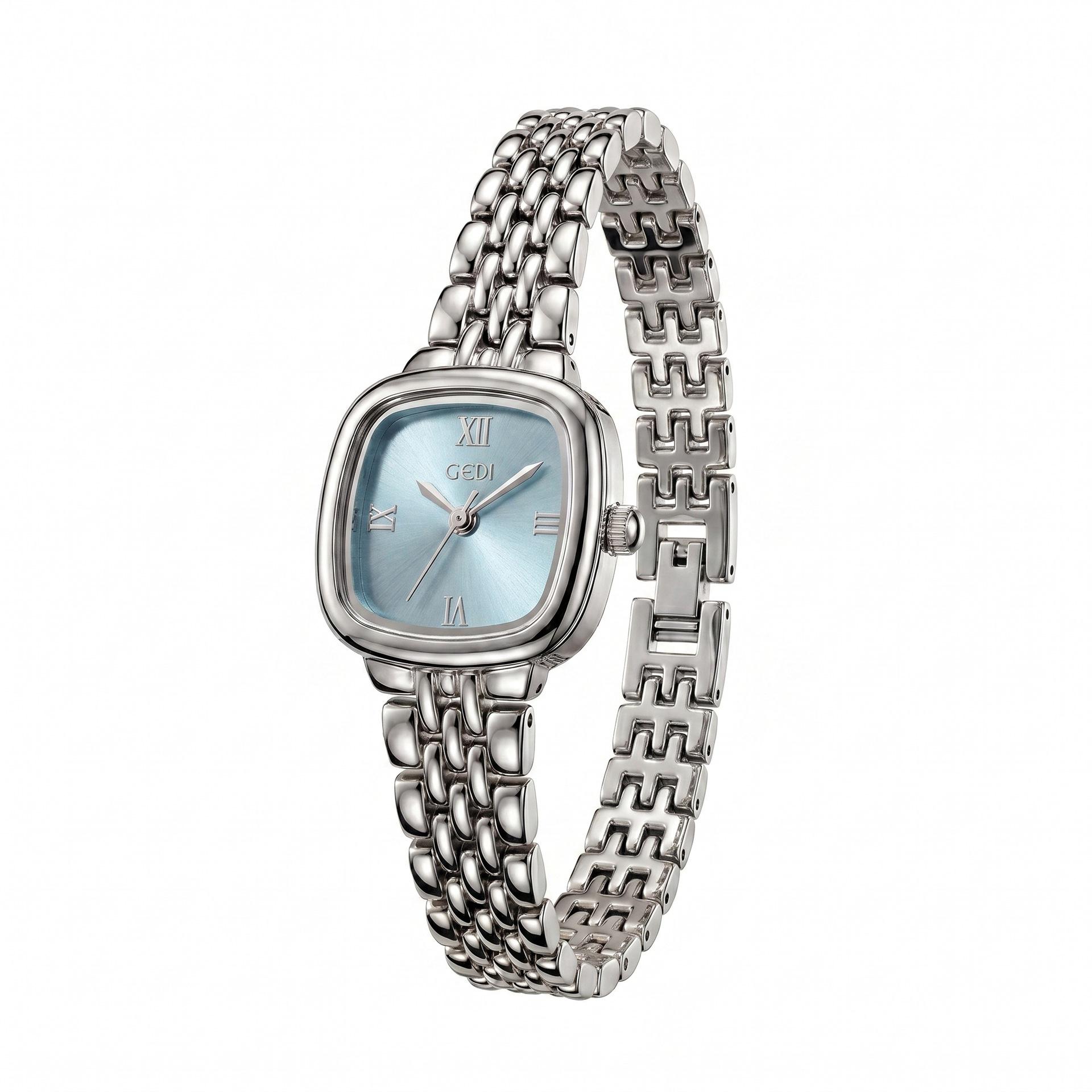 Exquisite And Simple Women S Watch, Fashionable Small Gold Light Luxury, High-End Square Women S Watch