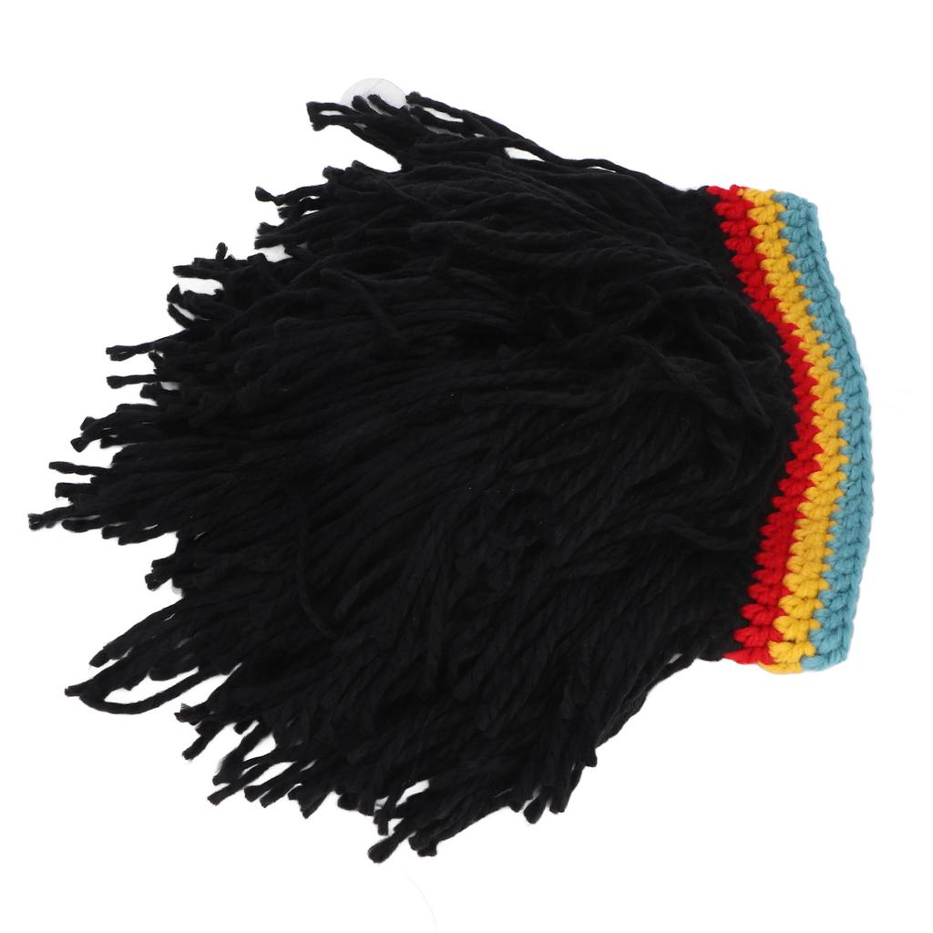 Funny Wig Hats High Elasticity Keep Warm Knitted Beanie Hat with Dreadlocks for Christmas Halloween