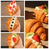 PU Simulation Croissant Bread Exquisite Artificial Bread Fake Soda Bread  Window Display Decor