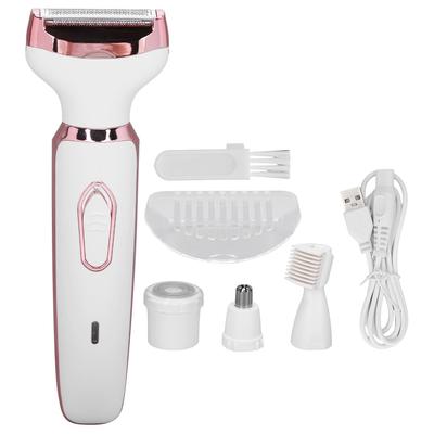 4 In 1 Electric Eyebrow Trimmer Dry Wet Shaving Stainless Steel Blade Facial Hair Remover for Women