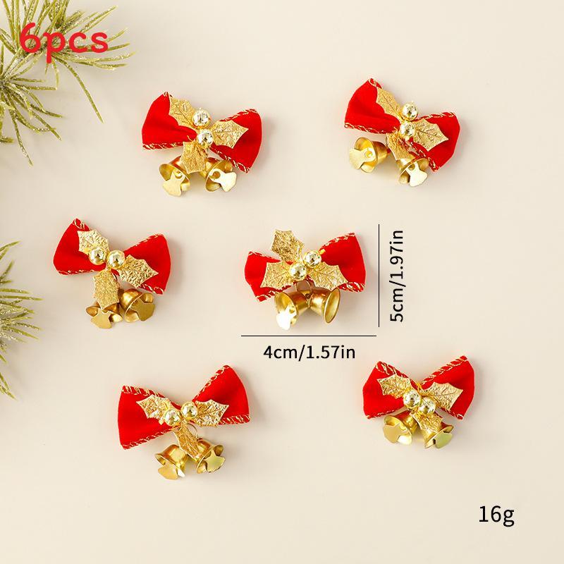 Christmas Mini Butterfly Bell Pendant Set Holiday Decoration Props For Festive Gift Present