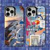 Griechische Santorini Sommer Handyhülle Für iPhone 17,16,15,14,13,12,11,Air,X,XR,Pro,Max,Plus Schutz Beschichtung