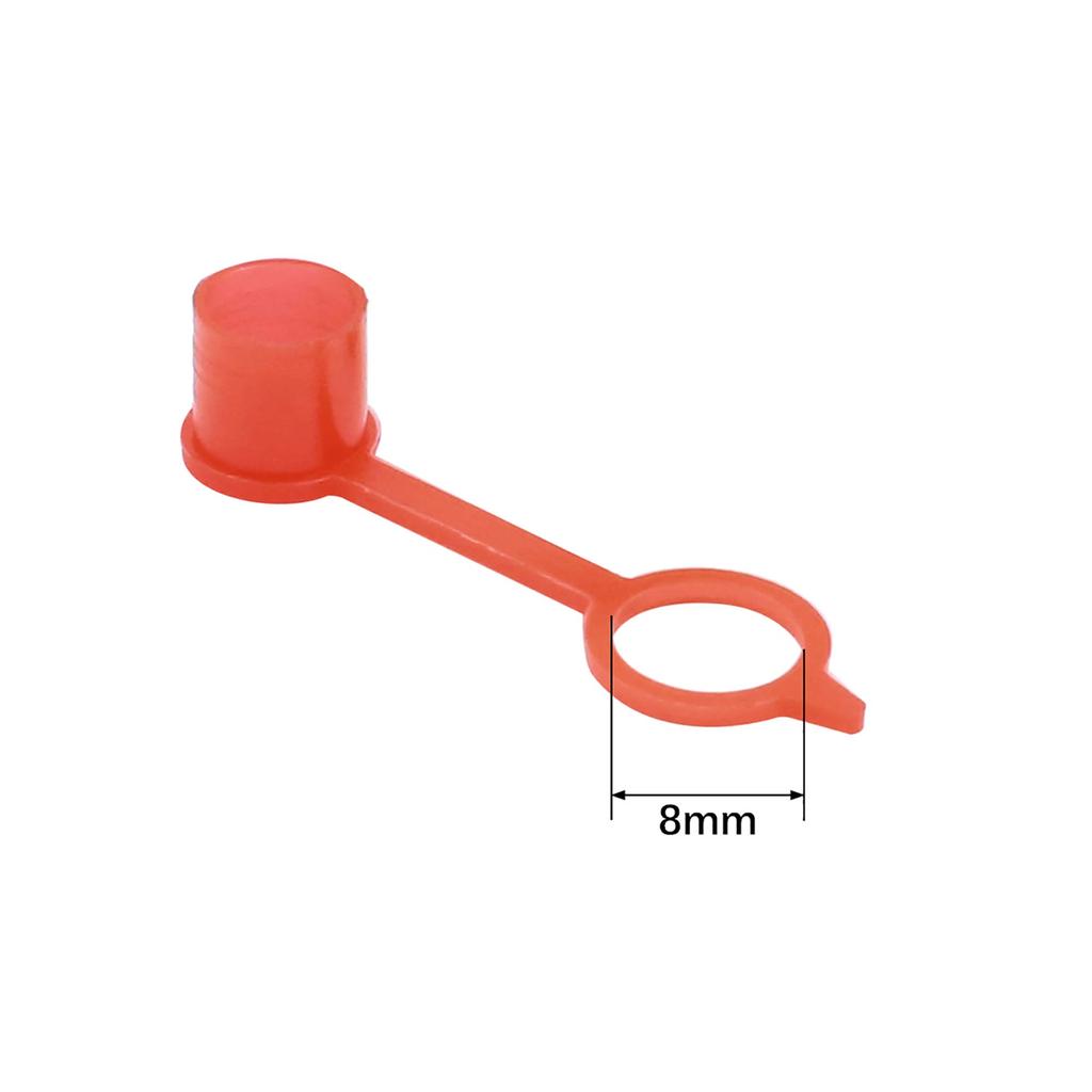 uxcell Motorcycle M6 M8 M0 Red Rubber Nipple Fitting Dust Cap Cover 100pcs M8X1