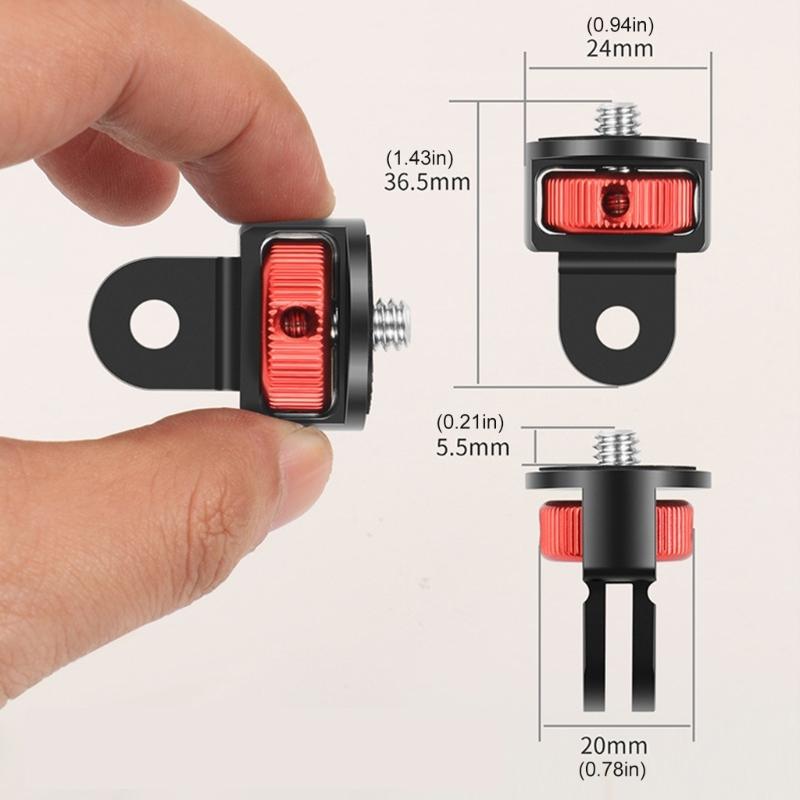 Universal Mounting Screw Adapters For Action Cameras Toolless Installation Aluminum Alloy Construction Multiple Device Compatibility
