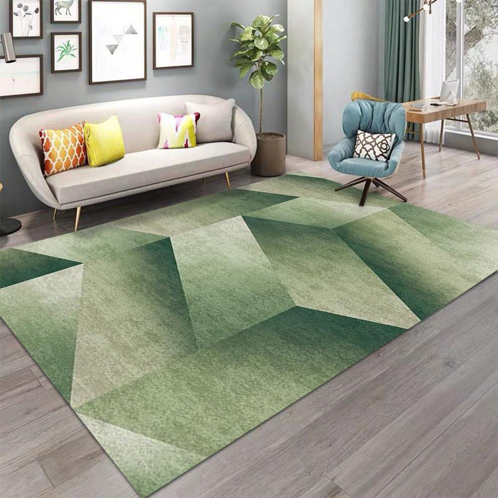 

Ковер с геометрическим принтом в скандинавском стиле, ковер большого размера для декора гостиной и спальни, ковер с противоскользящим покрытием, моющийся напольный коврик 50x80cm