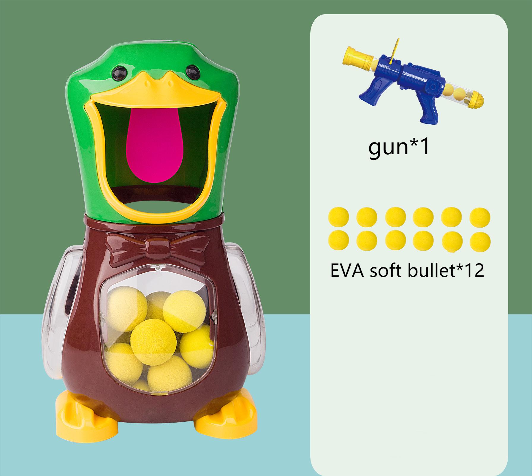 

Hungry Shooting Duck Toys Пневматична зброя М’яка кульова кулька з світловим електронним підрахунком очок Battle Games Весела іграшка-зброя для дітей