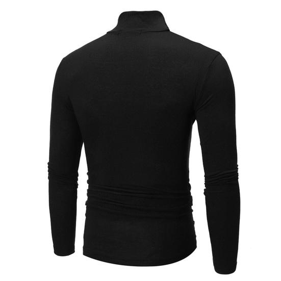 Herren Rollkragenpullover, Langarm-Unterhemd, Slim Fit, lässiges Baselayer-Shirt für Arbeit, Büro, Freizeit