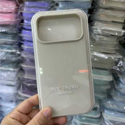 Macaron Color Official Liquid Silicone Skin Feel Case for IPhone 17E Pro Max Air 16E 15 14 13 12 Photo Button Protection Full-pack Anti-Drop Cover
