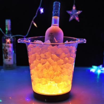 Acrylic Luminescent Ice Bucket Bar Ktv Champagne Ice Bucket Ice Bucket With Double Handle Large Capacity Ice Bucket