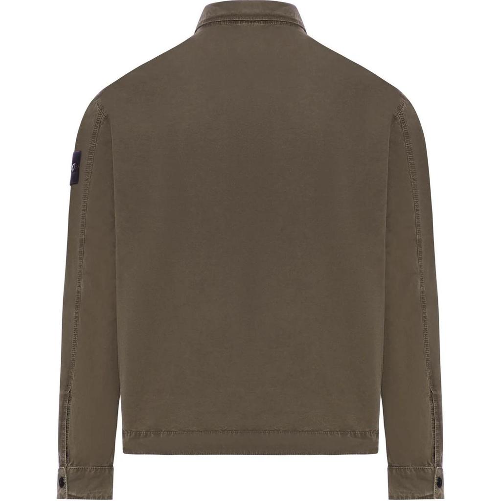 Stone Island Solid Color Zip Long Sleeve Jacket Men jackets Brown K1S151200032S00WN-V0154