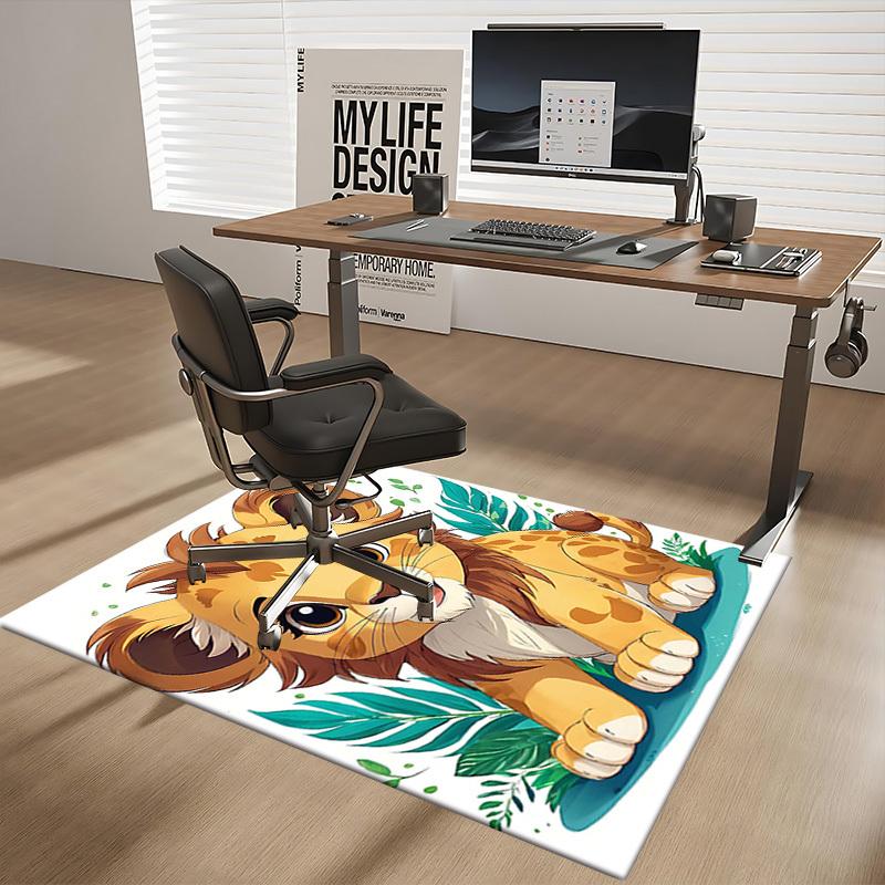 

1pc Anime Lion King Simba Chair Mat - Cartoon Design Office Rug, Non-Slip Carpet for Home Decor, Suitable for All Seasons.H010 60cm by 90cm
