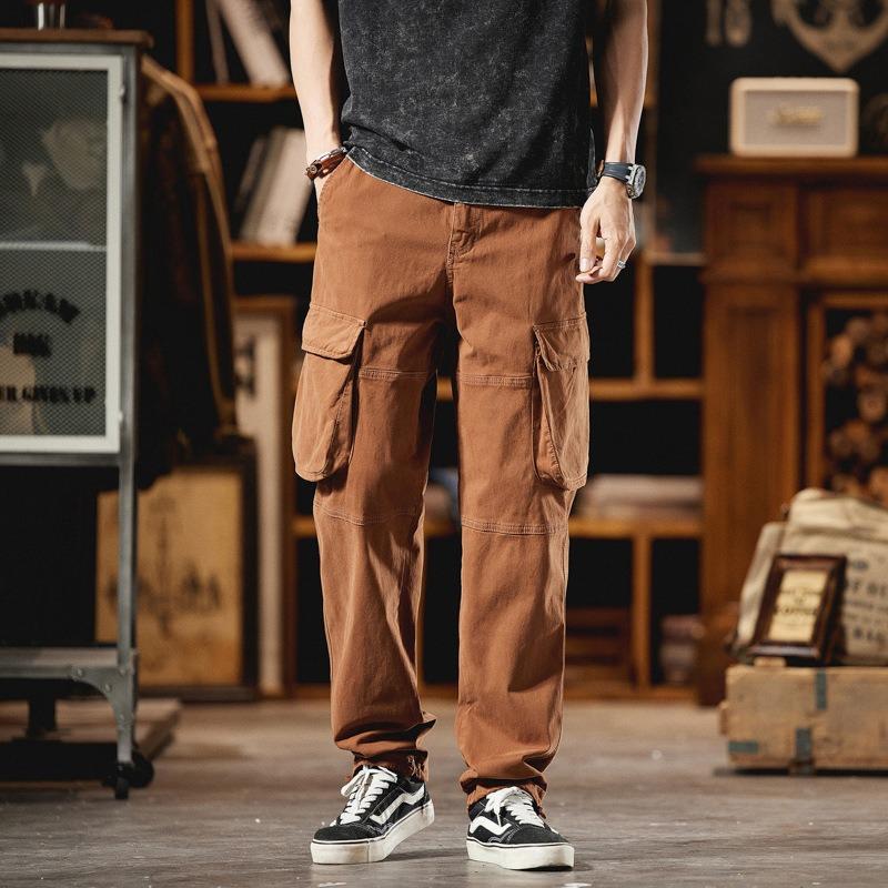 

Мужской ретро комбинезон, повседневные спортивные брюки для улицы, мужские брюки для альпинизма, мужские модные брюки 38 кофейный