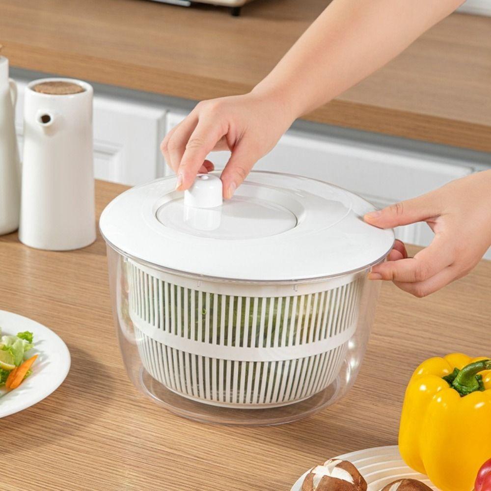 Quick Drying Manual Salad Spinner Plastic Lettuce Spinner Practical Salad Dryer  Kitchen