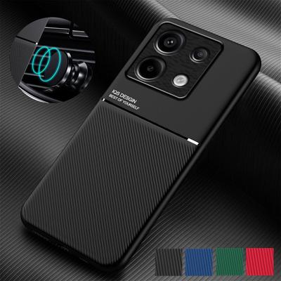 Robuste, rutschfeste Hülle für Xiaomi Poco X6 Pro X5 5G X4 M6 Pro M5 M4 F6 F5 F4 GT Abdeckung Auto Magnethalter Coque Fundas