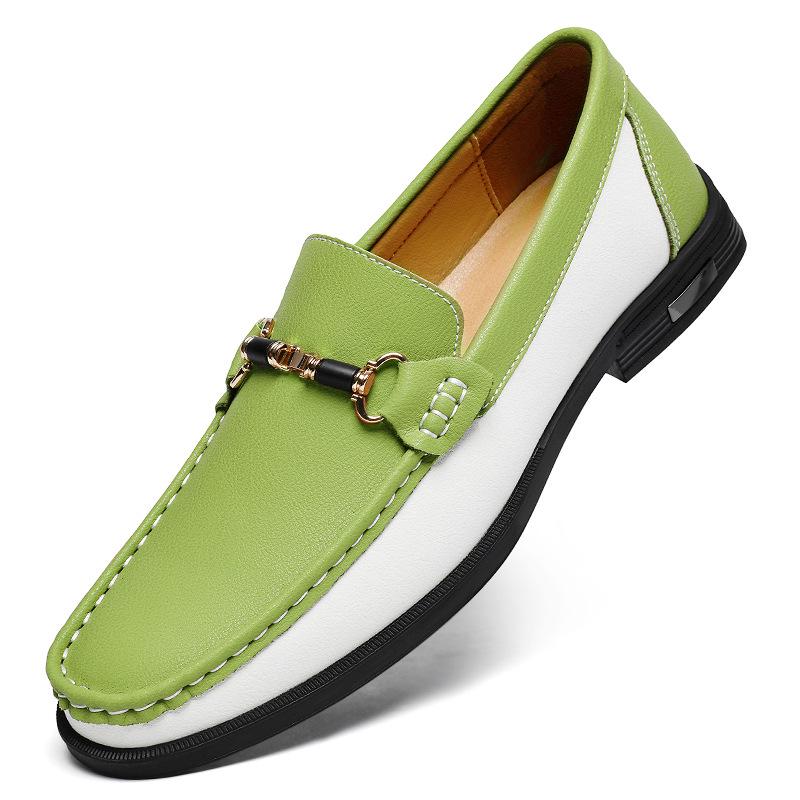 Men s Genuine Leather Slip-On Driving Shoes, Large Size 46-47, Korean Style Casual Cowhide Fashion Footwear 47 цветов
