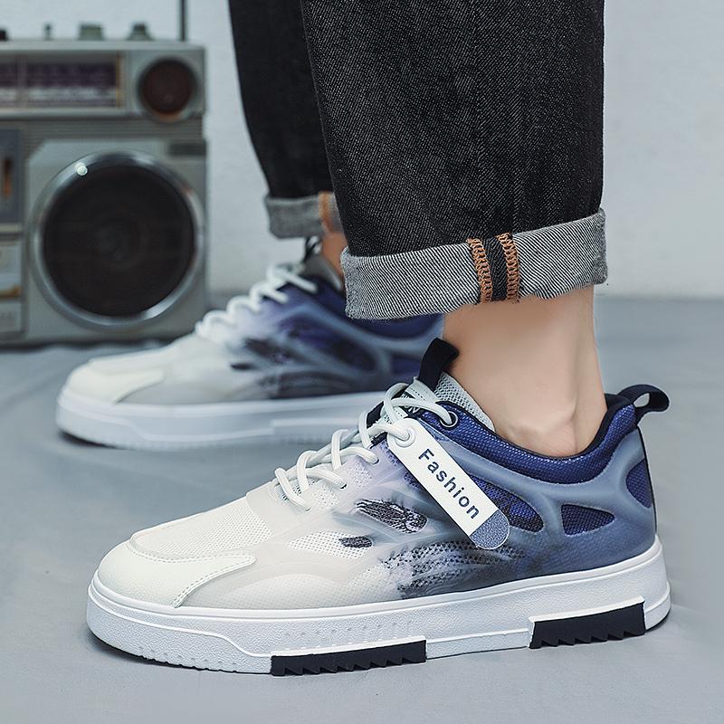 Men Vulcanize Shoes Breathable White All-match Shoes Male Flats Lace-up  Casual Shoes Autumn Men Spring Men Sneakers Light Shoes