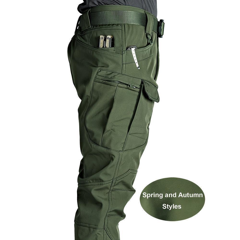 

Рабочие брюки, свободный крой, эластичные, брюки для тренировок, брюки для хайкинга на открытом воздухе L армия зеленый