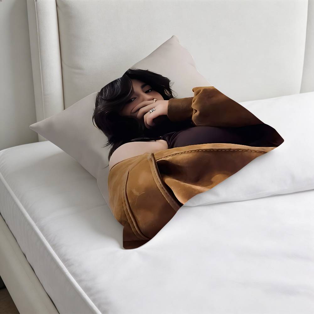 CCharm Singer CClairo Square Pillow Case Soft Decorative Throw Pillow Cover for Home Sofa Bed