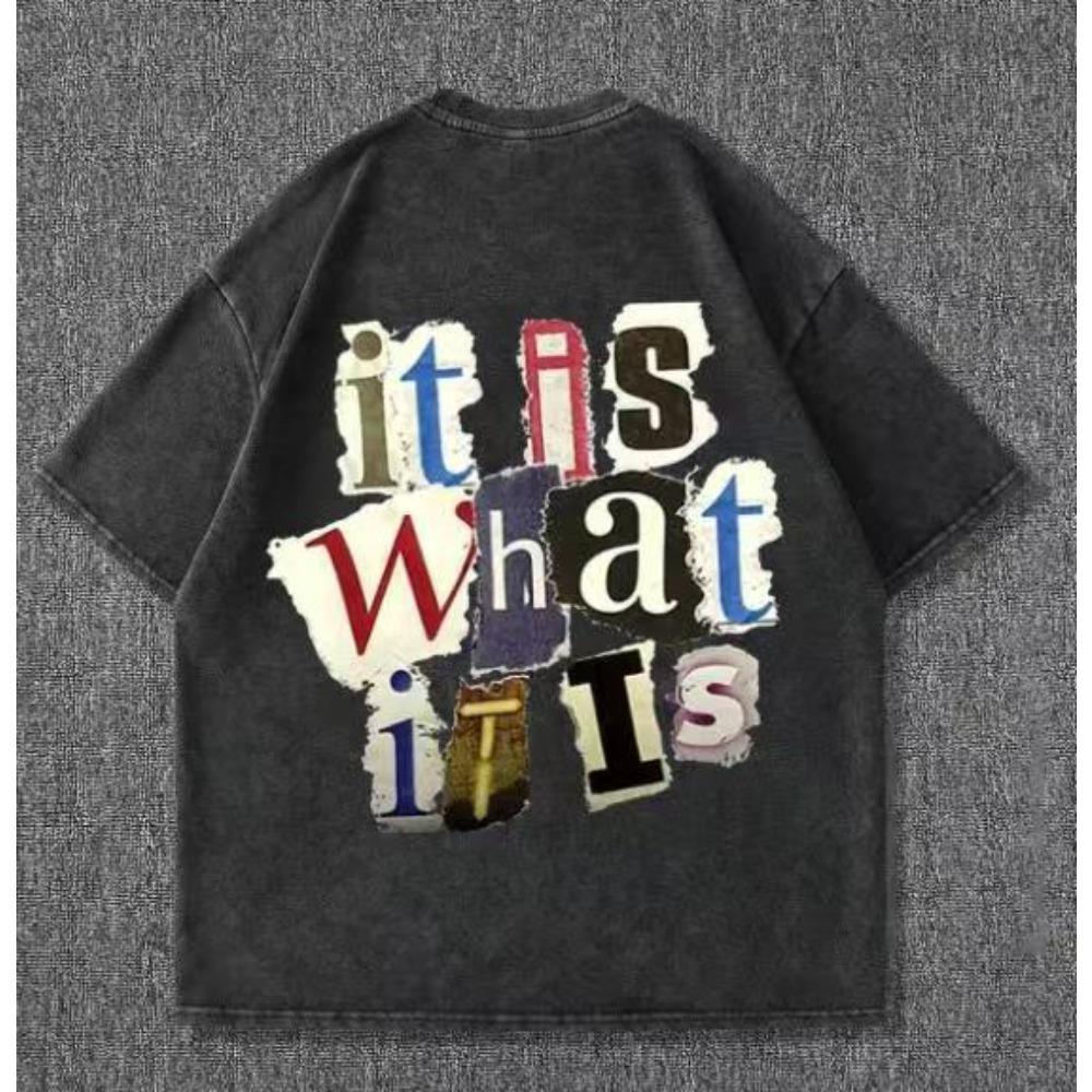 Cotton Printed Men's T-Shirt, Soft & Breathable O-Neck Short Sleeve Tee, Funny Casual Style T-Shirts