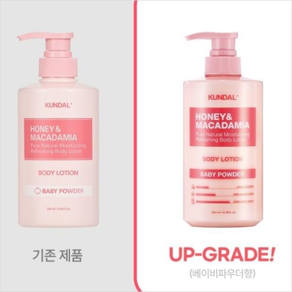 KUNDAL Honey & Macadamia Pure Body Lotion 500ml, koreanische Kosmetik mit gutem Duft