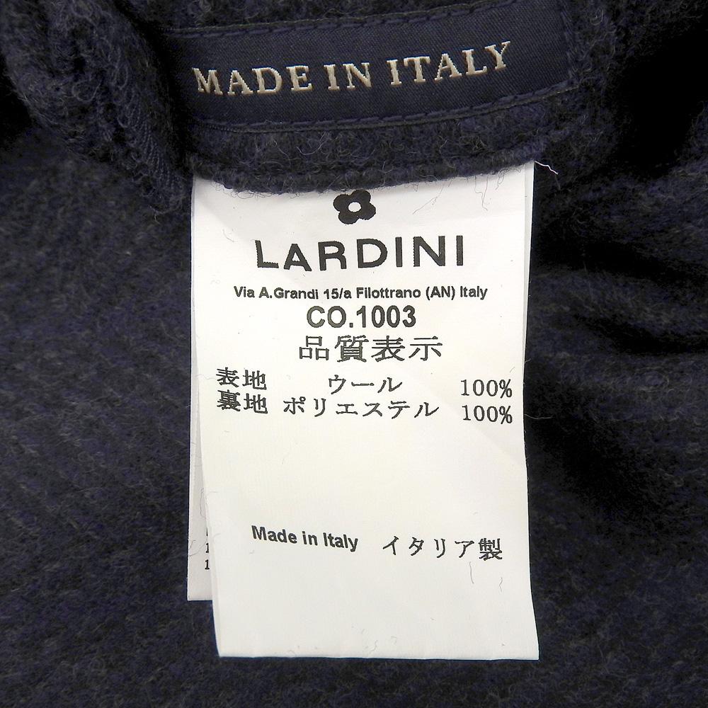 LARDINI Excellent Condition Wool Herringbone Peak Lapel Chesterfield Coat for Men, Navy, Size 44, JS23679Q44 Coat 44 NavyUsed