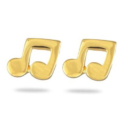 [R4126] - Gold Plated 'Croches' Earrings - 6x5 Mm