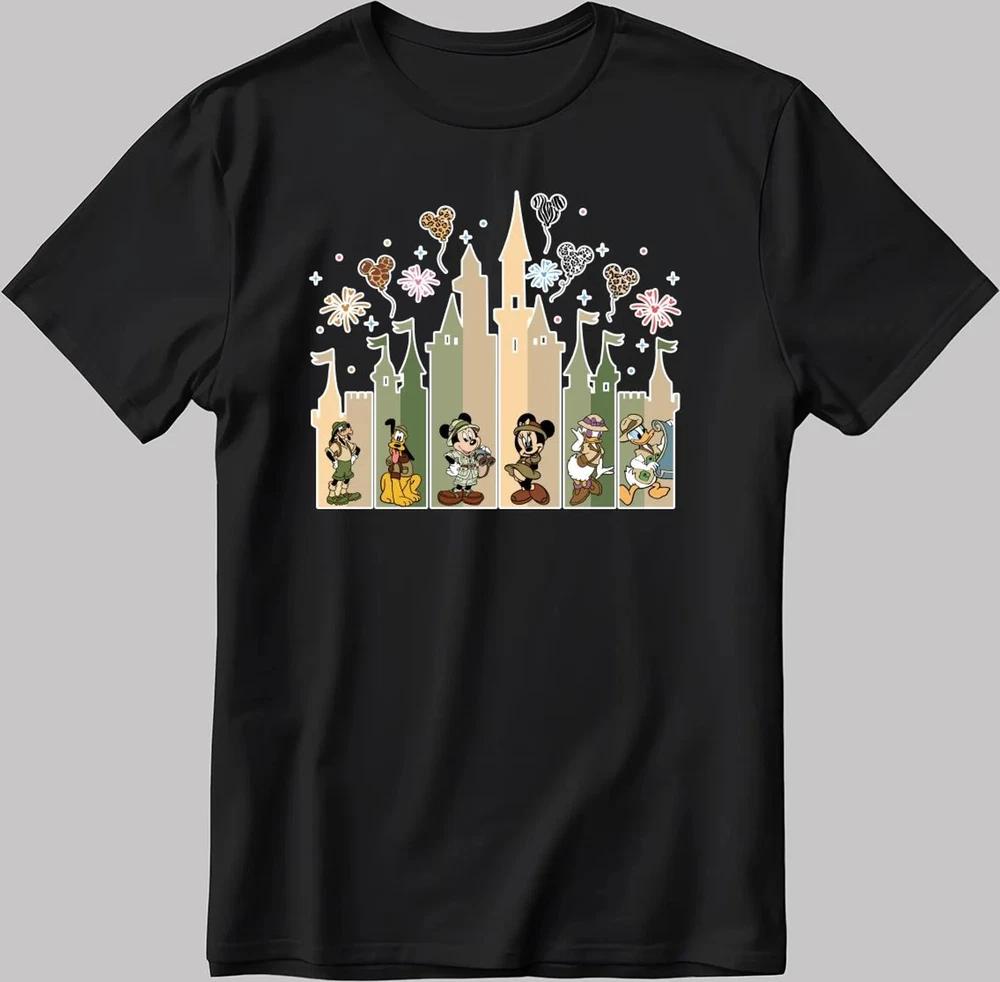 land Mickeys Friends Castle Black TShirt S