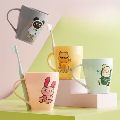 Casa Carino Cartone Animato Tazze da Toilette Stuzzicadenti per Bambini e Bambini Tazze da Toilette e per Lavarsi i Denti per Coppie